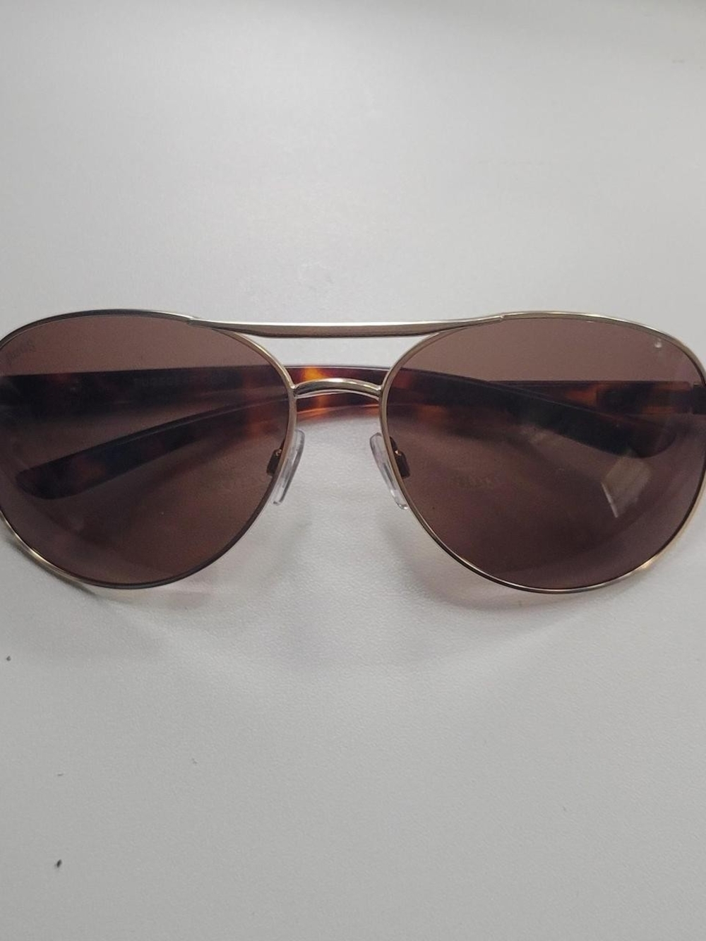 Amazon Women's Aviator Sunglasses in Gold Frame with Brown Lenses